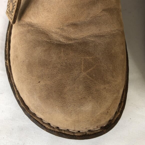 UGG Australia Boots Womens Size 6 Brown Sheepskin Lined Leather Lace Up SN 5135 - Picture 13 of 16